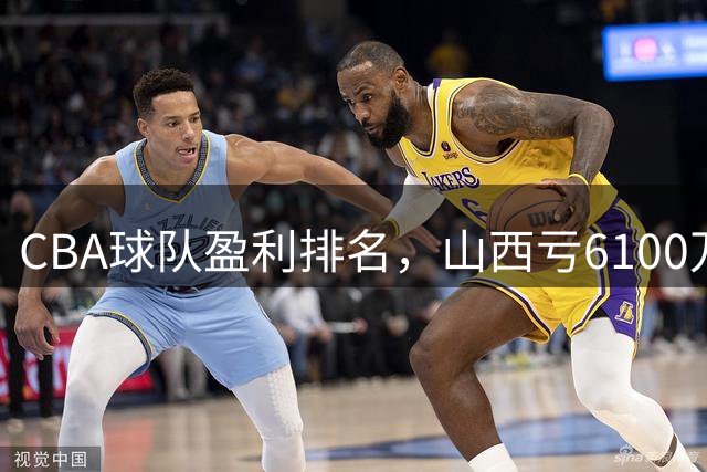 CBA球队盈利排名，山西亏6100万，辽宁第3，上海第2，第1不意外